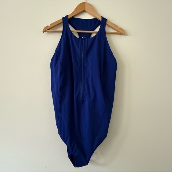 Fabletics Other - NWT Fabletics High Tide Zip-Front One-Piece Swimsuit Admiral Blue Size XXL/1X